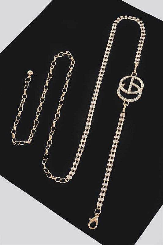CG Logo Rhinestone Dainty Chain Belt - Shop Style & More | Fresh Looks, Everyday Deals & Free Shipping
