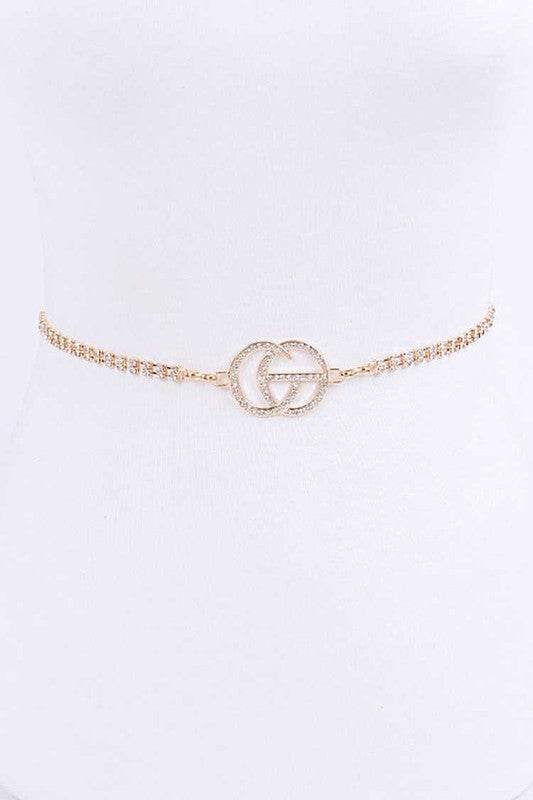 CG Logo Rhinestone Dainty Chain Belt - Shop Style & More | Fresh Looks, Everyday Deals & Free Shipping
