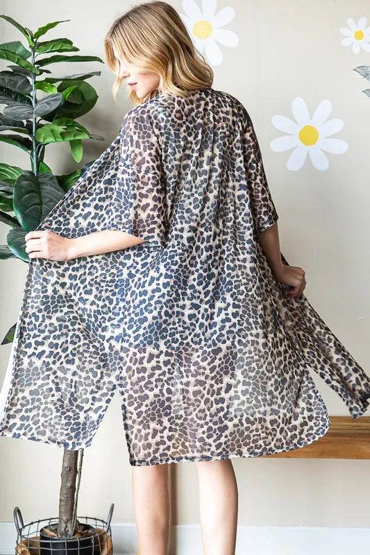 Heimish Full Size Leopard Open Front Cardigan Plus Size - Shop Style & More | Fresh Looks, Everyday Deals & Free Shipping