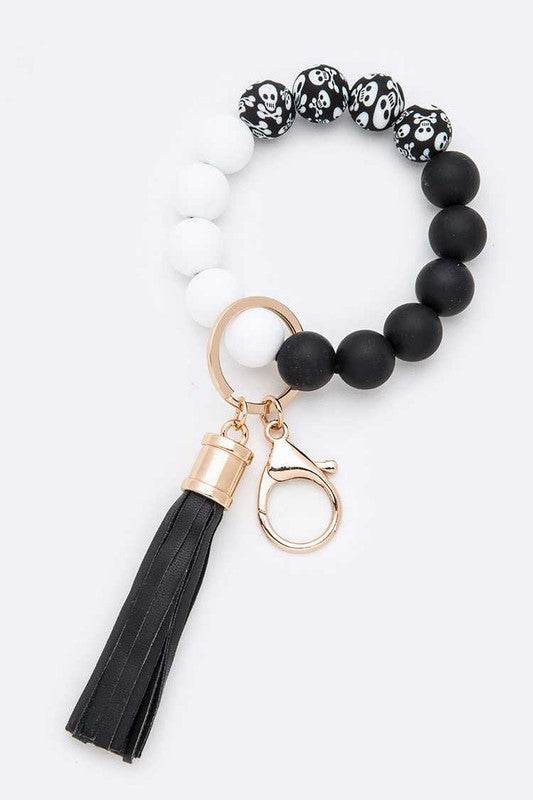 Skull Silicon Beads Bracelet Key Chain - Shop Style & More | Fresh Looks, Everyday Deals & Free Shipping