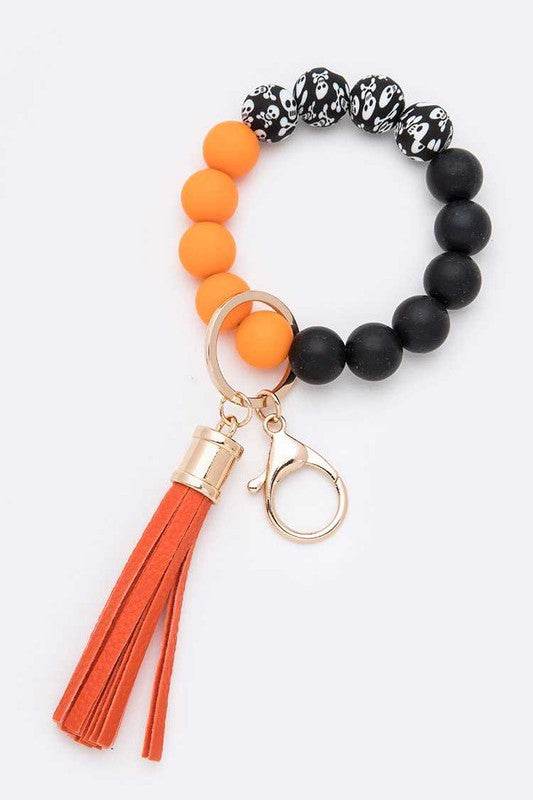 Skull Printed Beads Bracelet Key Chain Bracelet - Shop Style & More | Fresh Looks, Everyday Deals & Free Shipping