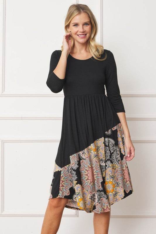 Asymmetrical Accent Midi Dress - Shop Style & More | Fresh Looks, Everyday Deals & Free Shipping
