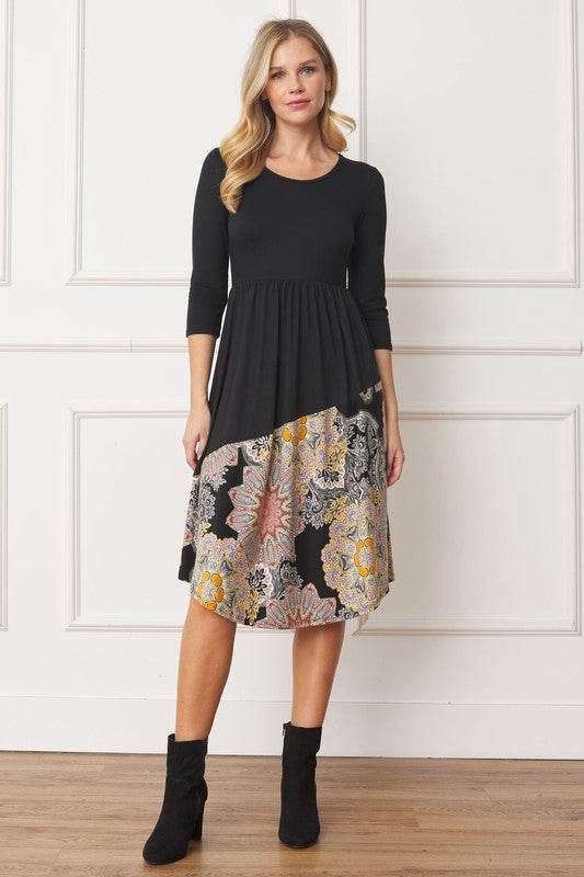 Asymmetrical Accent Midi Dress - Shop Style & More | Fresh Looks, Everyday Deals & Free Shipping