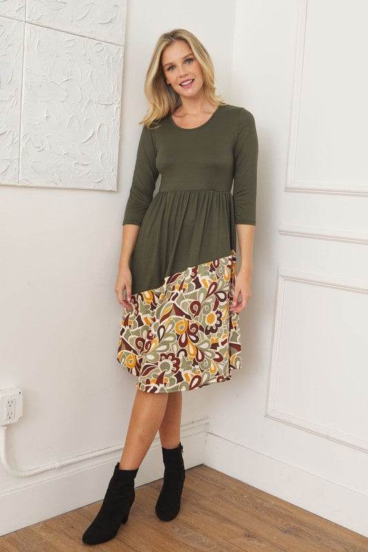 Asymmetrical Accent Midi Dress - Shop Style & More | Fresh Looks, Everyday Deals & Free Shipping
