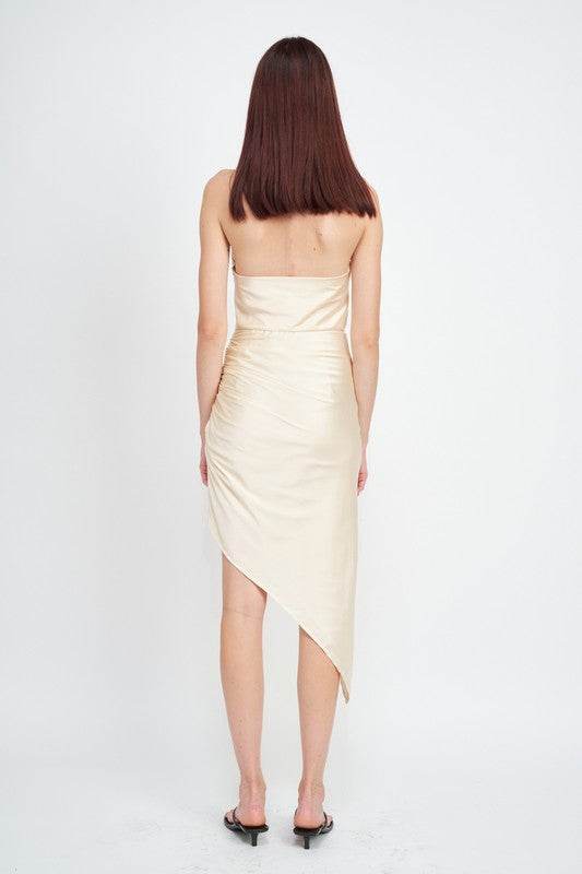 HALTER NECK ASYMMETRICAL DRESS - Shop Style & More | Fresh Looks, Everyday Deals & Free Shipping