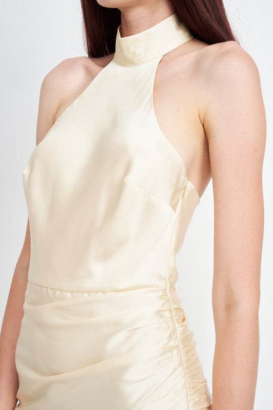HALTER NECK ASYMMETRICAL DRESS - Shop Style & More | Fresh Looks, Everyday Deals & Free Shipping