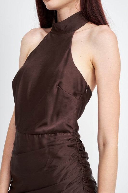 HALTER NECK ASYMMETRICAL DRESS - Shop Style & More | Fresh Looks, Everyday Deals & Free Shipping
