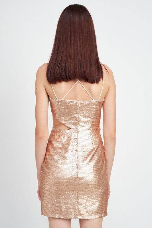 SEQUIN MINI DRESS WITH CUT OUT - Shop Style & More | Fresh Looks, Everyday Deals & Free Shipping