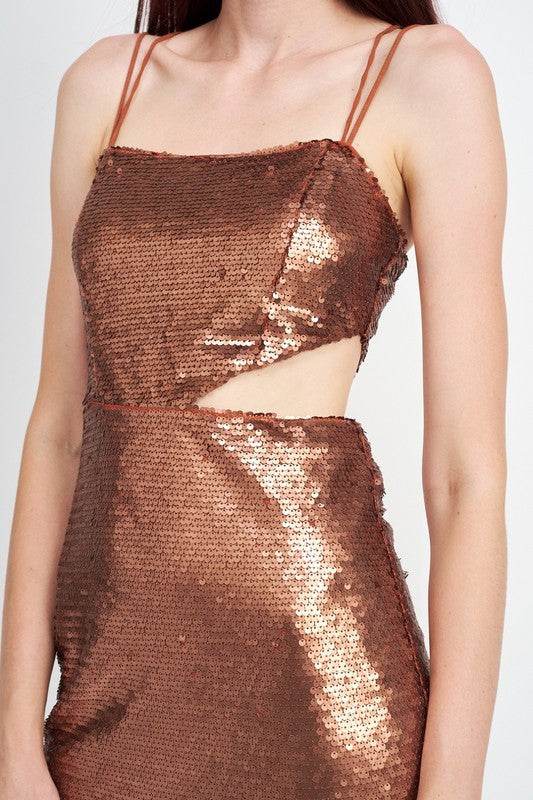 SEQUIN MINI DRESS WITH CUT OUT - Shop Style & More | Fresh Looks, Everyday Deals & Free Shipping