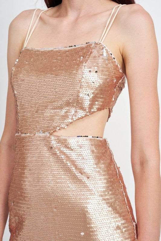SEQUIN MINI DRESS WITH CUT OUT - Shop Style & More | Fresh Looks, Everyday Deals & Free Shipping