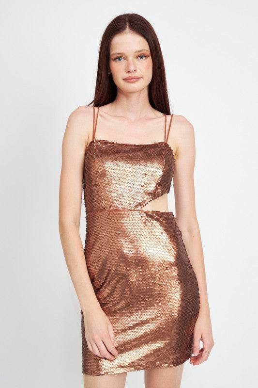 SEQUIN MINI DRESS WITH CUT OUT - Shop Style & More | Fresh Looks, Everyday Deals & Free Shipping