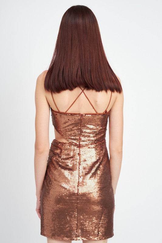 SEQUIN MINI DRESS WITH CUT OUT - Shop Style & More | Fresh Looks, Everyday Deals & Free Shipping