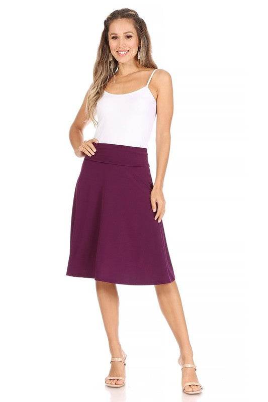Solid, A-line pull on skirt - Shop Style & More | Fresh Looks, Everyday Deals & Free Shipping