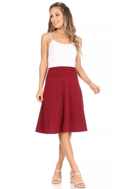 Solid, A-line pull on skirt - Shop Style & More | Fresh Looks, Everyday Deals & Free Shipping