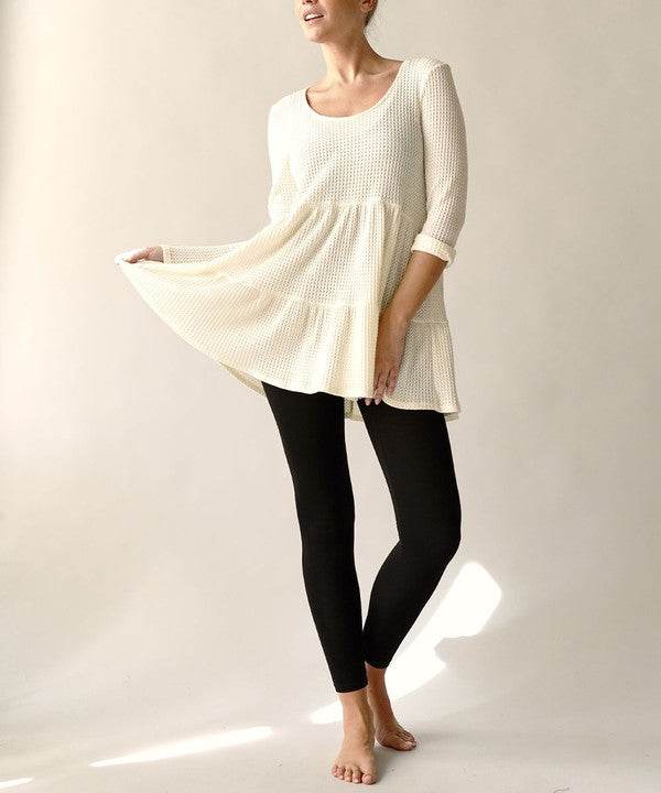 BAMBOO WAFFLE BABYDOLL TUNIC - Shop Style & More | Fresh Looks, Everyday Deals & Free Shipping