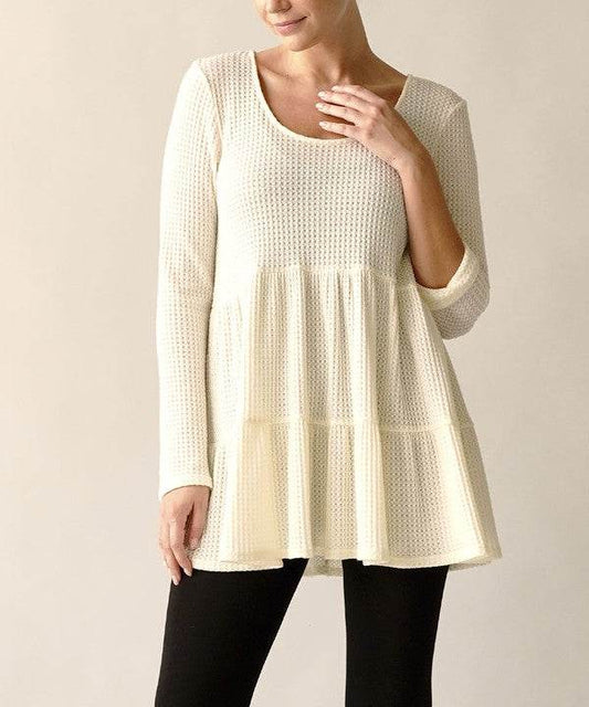 BAMBOO WAFFLE BABYDOLL TUNIC - Shop Style & More | Fresh Looks, Everyday Deals & Free Shipping