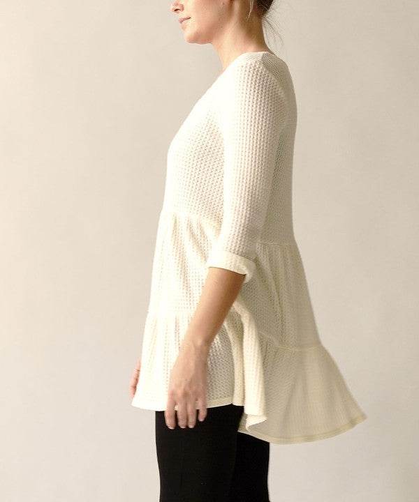 BAMBOO WAFFLE BABYDOLL TUNIC - Shop Style & More | Fresh Looks, Everyday Deals & Free Shipping