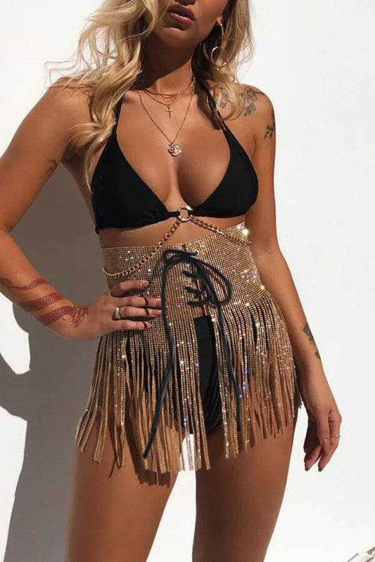 Rhinestone Fringe Statement Belt - Shop Style & More | Fresh Looks, Everyday Deals & Free Shipping