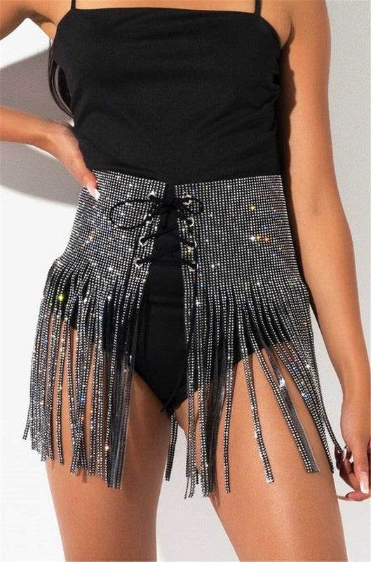 Rhinestone Fringe Statement Belt - Shop Style & More | Fresh Looks, Everyday Deals & Free Shipping