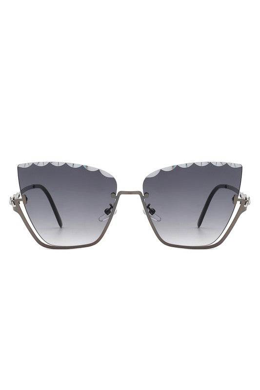 Half Frame Square Tinted Cat Eye Sunglasses - Shop Style & More | Fresh Looks, Everyday Deals & Free Shipping