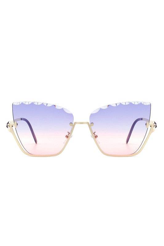 Half Frame Square Tinted Cat Eye Sunglasses - Shop Style & More | Fresh Looks, Everyday Deals & Free Shipping
