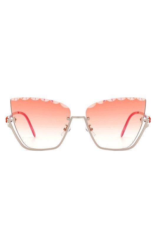 Half Frame Square Tinted Cat Eye Sunglasses - Shop Style & More | Fresh Looks, Everyday Deals & Free Shipping
