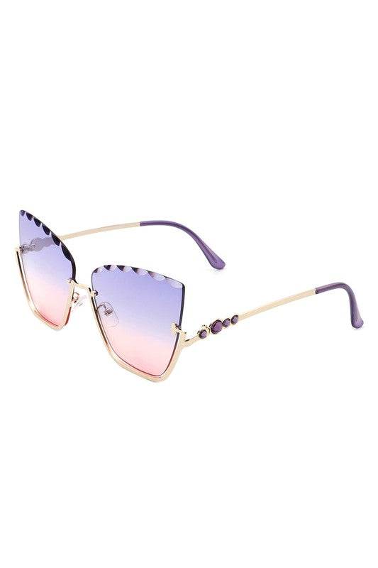 Half Frame Square Tinted Cat Eye Sunglasses - Shop Style & More | Fresh Looks, Everyday Deals & Free Shipping
