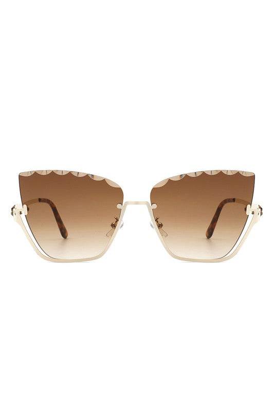 Half Frame Square Tinted Cat Eye Sunglasses - Shop Style & More | Fresh Looks, Everyday Deals & Free Shipping