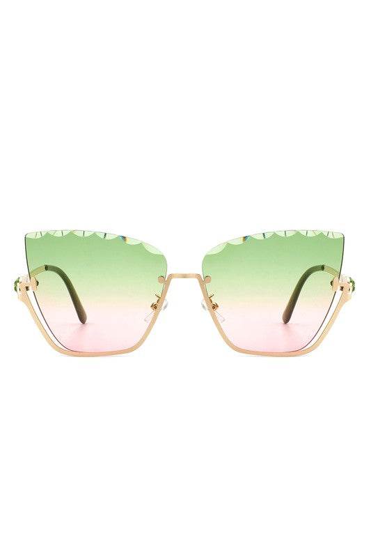 Half Frame Square Tinted Cat Eye Sunglasses - Shop Style & More | Fresh Looks, Everyday Deals & Free Shipping