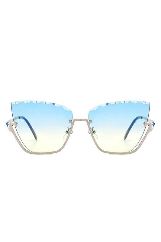 Half Frame Square Tinted Cat Eye Sunglasses - Shop Style & More | Fresh Looks, Everyday Deals & Free Shipping