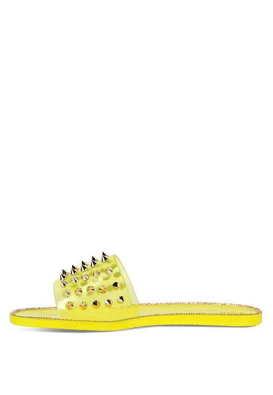 Bolly Punk Stud Clear Jelly Flats - Shop Style & More | Fresh Looks, Everyday Deals & Free Shipping