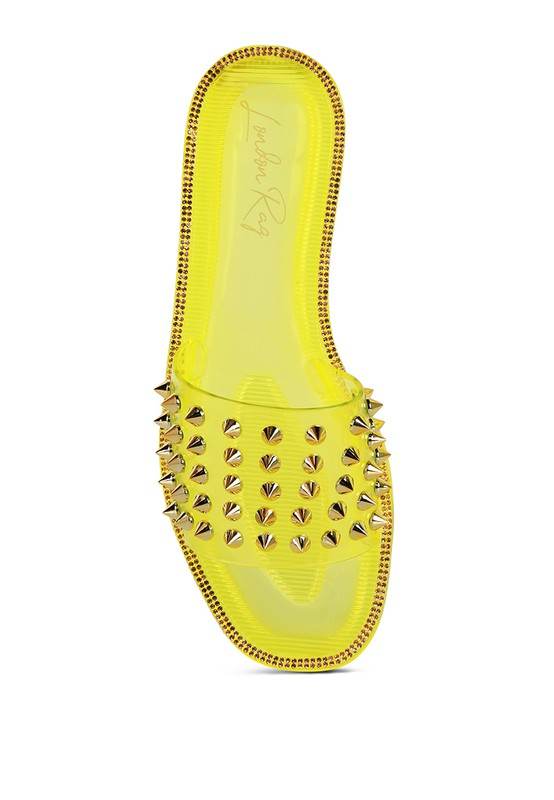 Bolly Punk Stud Clear Jelly Flats - Shop Style & More | Fresh Looks, Everyday Deals & Free Shipping