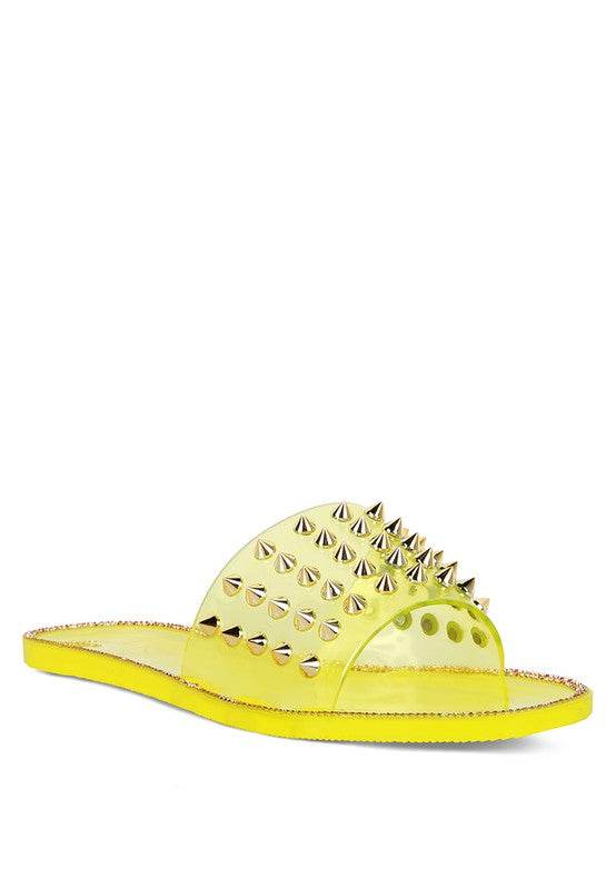 Bolly Punk Stud Clear Jelly Flats - Shop Style & More | Fresh Looks, Everyday Deals & Free Shipping