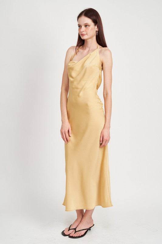 SATIN MAXI BIAS DRESS - Shop Style & More | Fresh Looks, Everyday Deals & Free Shipping