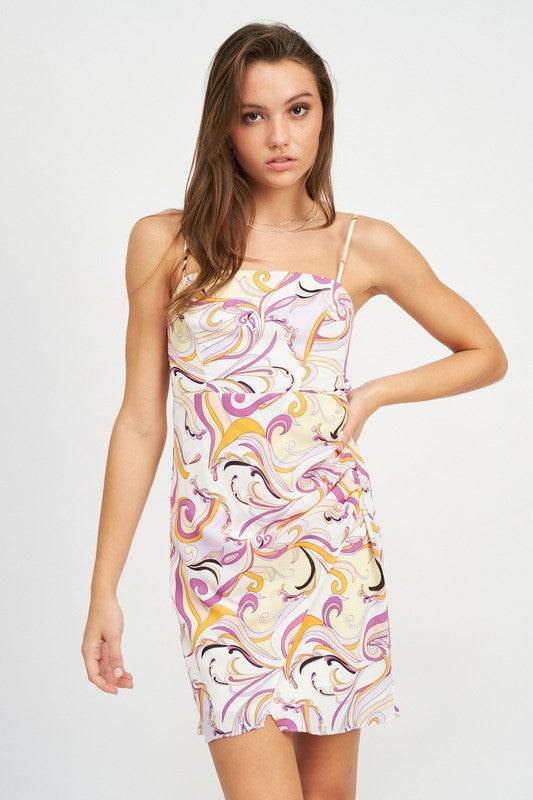 MINI PRINTED OPEN BACK DRESS - Shop Style & More | Fresh Looks, Everyday Deals & Free Shipping