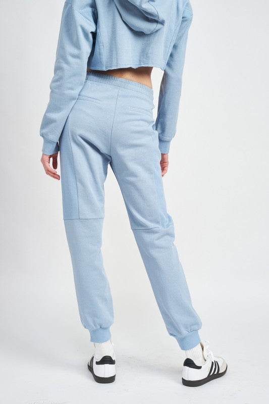 RIB CONTRAST JOGGER PANTS - Shop Style & More | Fresh Looks, Everyday Deals & Free Shipping