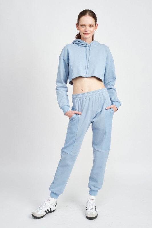 RIB CONTRAST JOGGER PANTS - Shop Style & More | Fresh Looks, Everyday Deals & Free Shipping