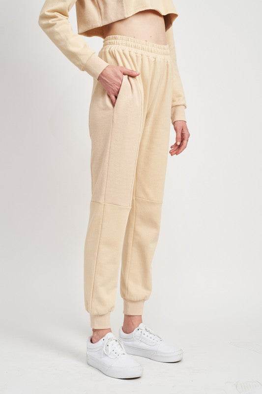 RIB CONTRAST JOGGER PANTS - Shop Style & More | Fresh Looks, Everyday Deals & Free Shipping