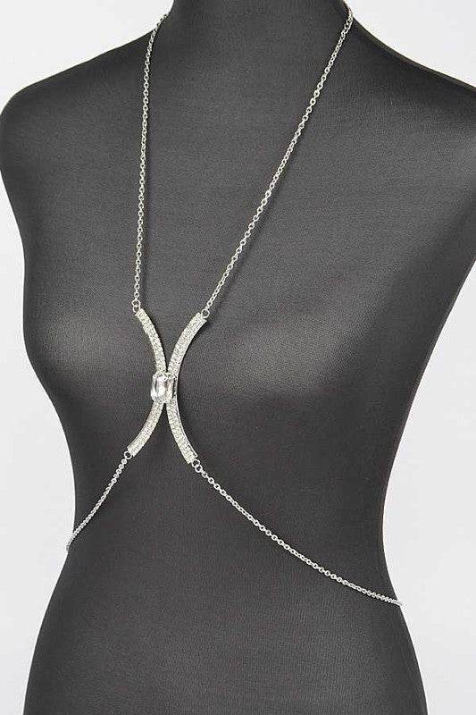 Baguette Stone Crystal Bra Chain - Shop Style & More | Fresh Looks, Everyday Deals & Free Shipping