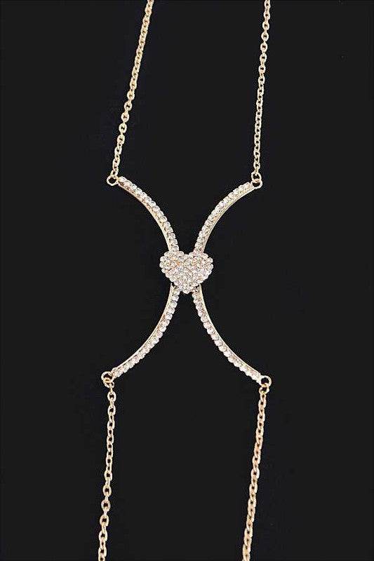 Rhinestone Heart Accent Body Chain - Shop Style & More | Fresh Looks, Everyday Deals & Free Shipping