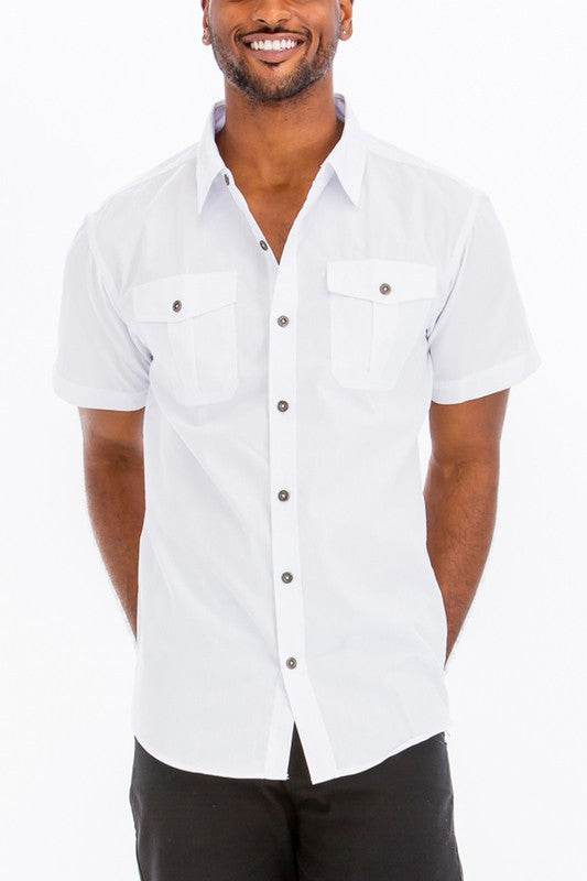 Weiv Two Chest Pocket Button Down Shirt - Shop Style & More | Fresh Looks, Everyday Deals & Free Shipping