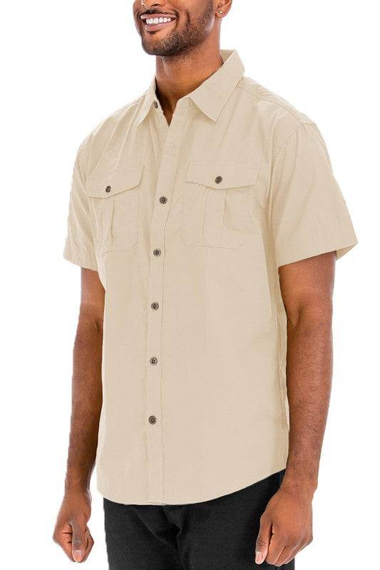 Weiv Two Chest Pocket Button Down Shirt - Shop Style & More | Fresh Looks, Everyday Deals & Free Shipping