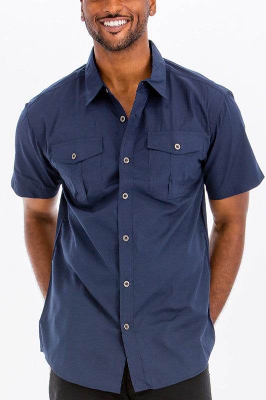 Weiv Two Chest Pocket Button Down Shirt - Shop Style & More | Fresh Looks, Everyday Deals & Free Shipping