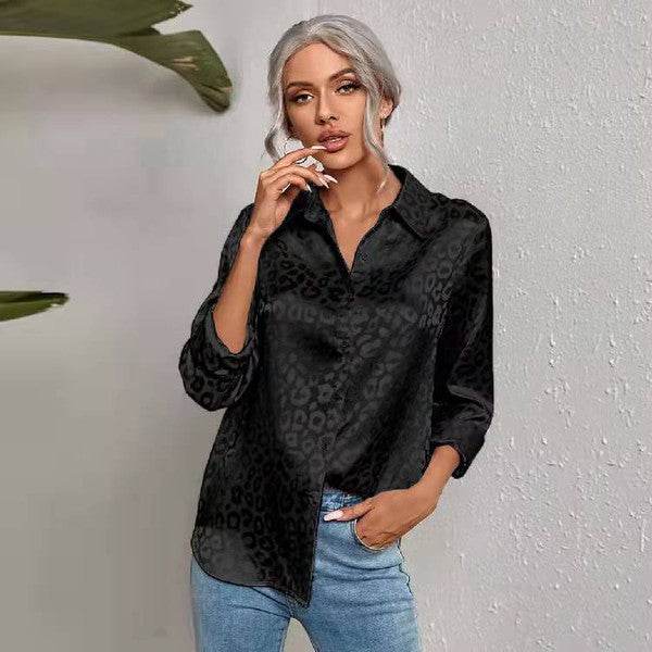 Satin leopard print button down shirt - Shop Style & More | Fresh Looks, Everyday Deals & Free Shipping