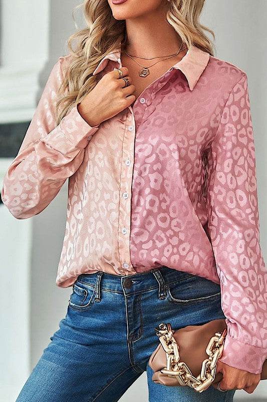 Satin leopard print button down shirt - Shop Style & More | Fresh Looks, Everyday Deals & Free Shipping