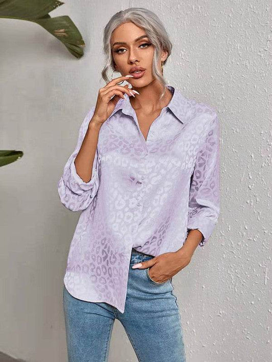 Satin leopard print button down shirt - Shop Style & More | Fresh Looks, Everyday Deals & Free Shipping