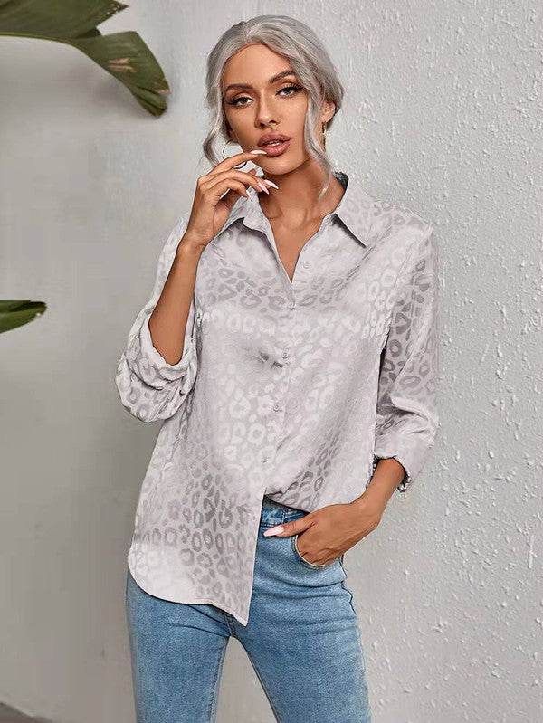 Satin leopard print button down shirt - Shop Style & More | Fresh Looks, Everyday Deals & Free Shipping