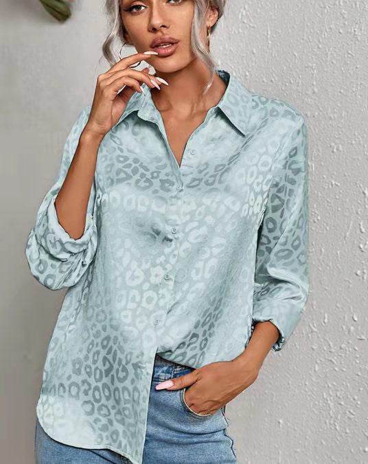 Satin leopard print button down shirt - Shop Style & More | Fresh Looks, Everyday Deals & Free Shipping