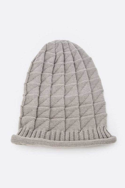 Unisex Raised Knit Slouchy Beanie - Shop Style & More | Fresh Looks, Everyday Deals & Free Shipping