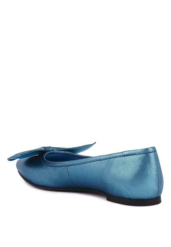 PIE-TRIBE Metallic Big Bow Ballerinas - Shop Style & More | Fresh Looks, Everyday Deals & Free Shipping